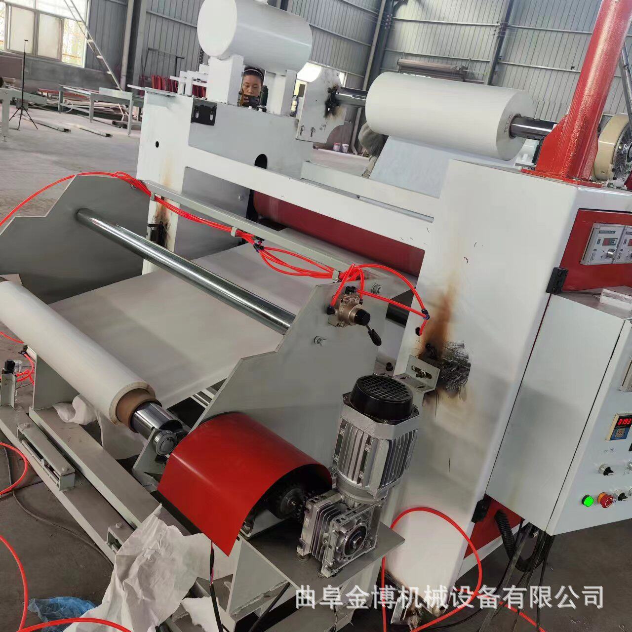 两卷合一卷辊筒连续加热卷材双面复合机PVC膜PE膜卷材复合工艺