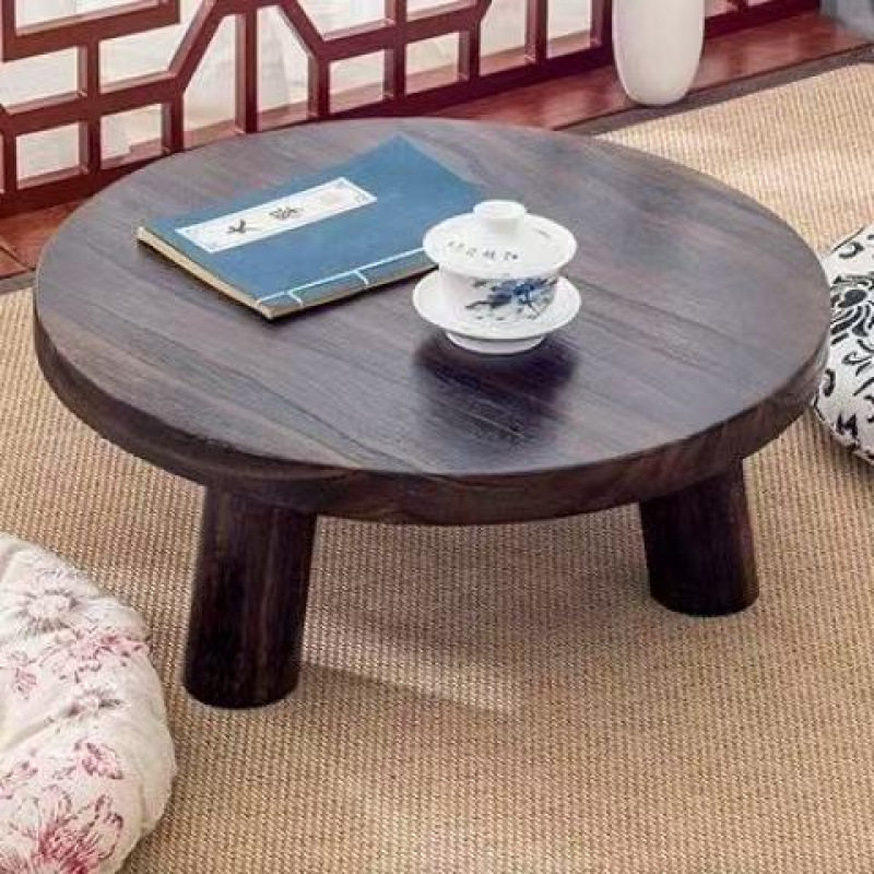日式飘窗桌子小茶几实木榻榻米小桌子简约炕桌家用小圆桌坐地