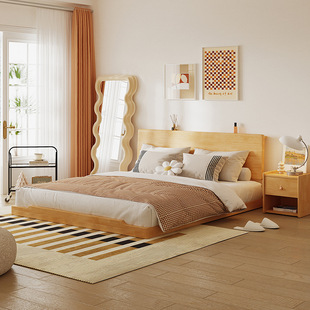 榻榻米床日式落地床实木床架民宿酒店客栈小户型矮床地台床阁楼床