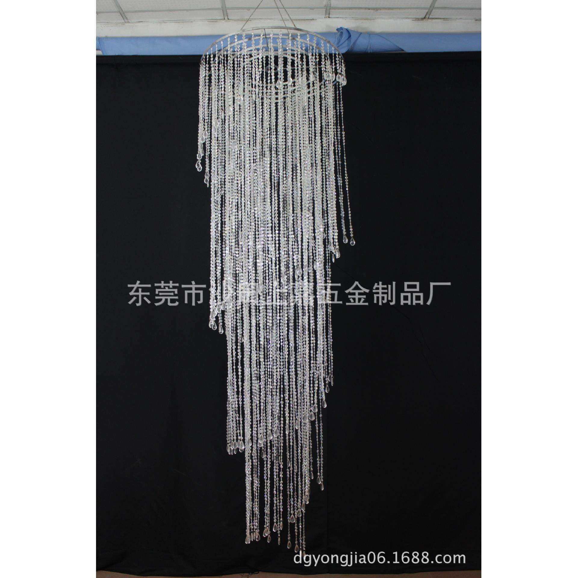 婚庆场地布置道具婚礼装饰吊灯螺旋线珠装饰挂帘派对装饰
