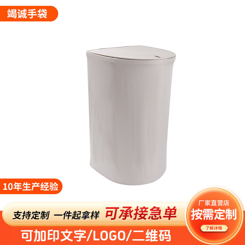 源头工厂带盖防尘脏衣篮半圆可折叠脏衣篓竹制布艺家居收纳篮