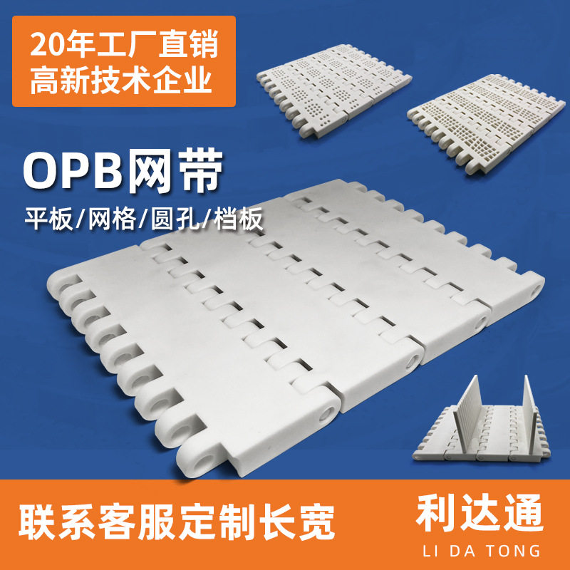 OPB网带/平板/网格/圆孔/档板/POM塑料输送网带 节距50.8厂家