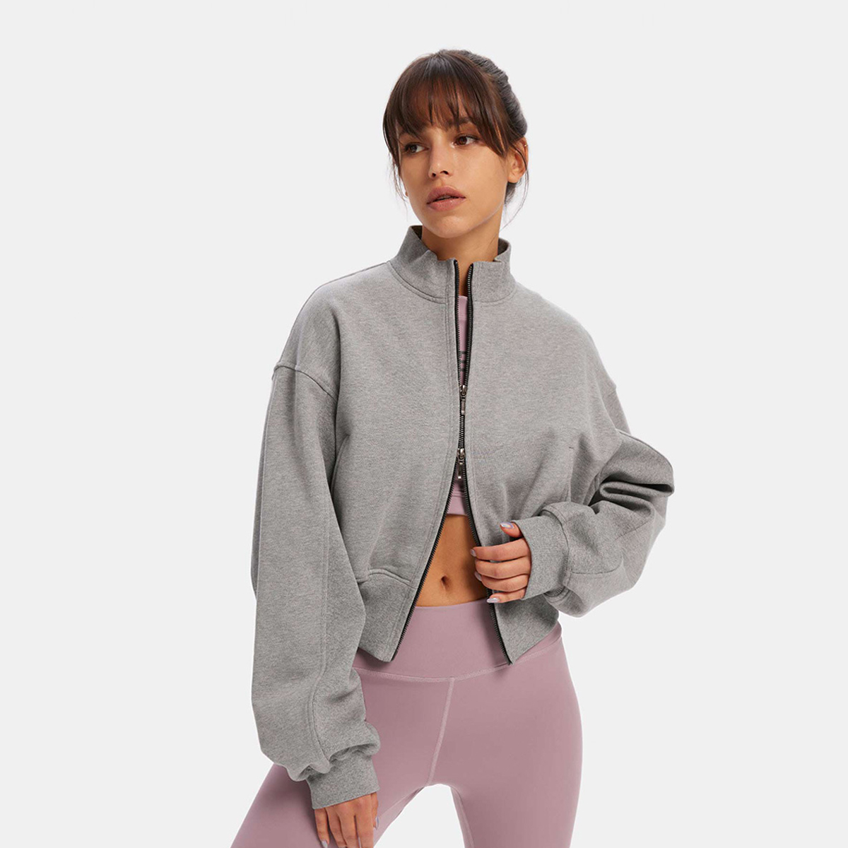 LIT Activewear瑜伽外套女设计款2023秋新款短款螺纹夹克运动上衣-封面