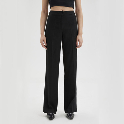 Lattelier 直筒开叉阔腿西装裤2024年春季新款时装休闲显瘦高腰裤