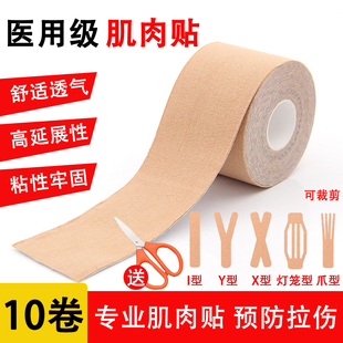 医用肌肉贴弹力胶带运动员专用足篮球跟腱膝盖运动肌内效贴布肌力