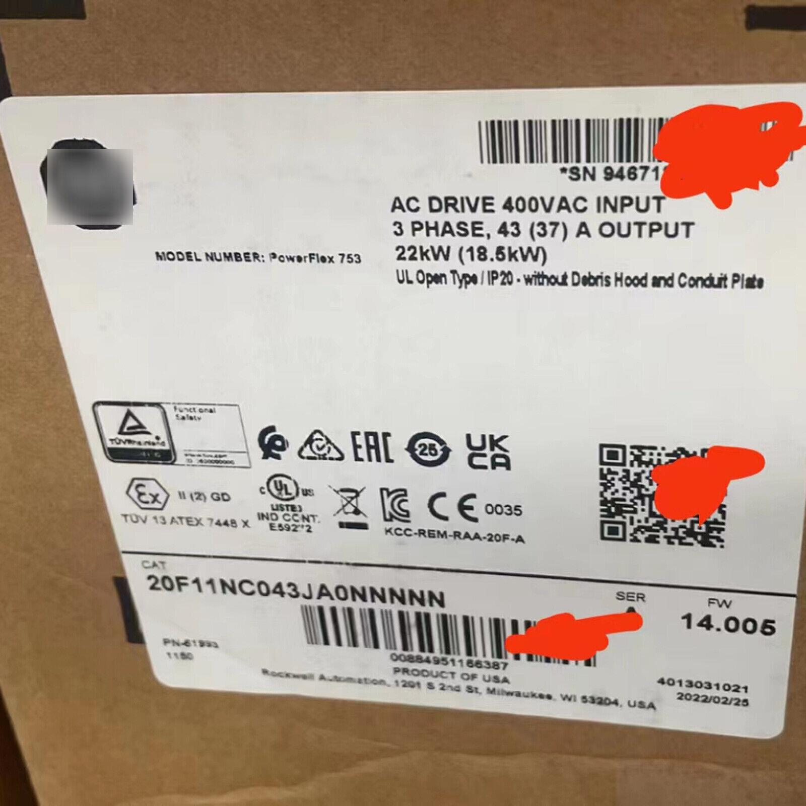 供应原装20F11NC043JA0NNN PowerFlex 空气冷却 753 交流电起子