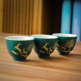 国潮风陶瓷茶杯功夫茶具办公家用品茗主人杯单杯活动小礼品