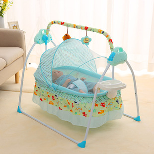 新源头工厂电动摇篮床婴儿床智能自动宝宝摇椅平躺摇床母婴用品厂
