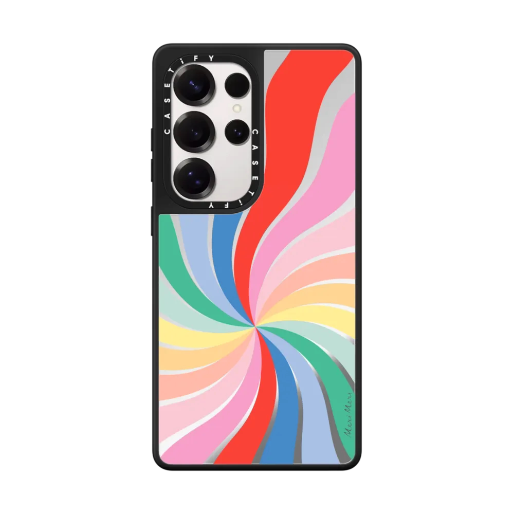 现货CASETiFY联名Meri Meri彩虹漩涡适用三星S24/S25 Ultra手机壳Z Flip 7/Z Fold 6独特美学奇趣限量保护套