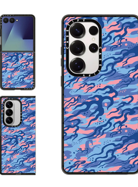 现货CASETiFY五行系列-水适用三星S24/S25 Ultra手机壳Z Flip7/Z Fold 6/5创意蓝色元素彩个性防摔保护套s23