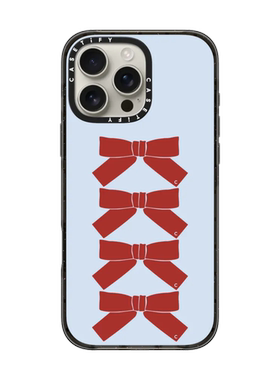 现货CASETiFY蓝底红色蝴蝶结适用于苹果iPhone16 pro max手机壳15/14/13磁吸12小众轻奢超好看独特保护套plus