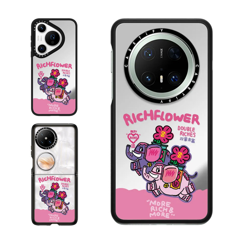 现货CASETiFY有钱花RICH FLOWER双象奔富适用华为Pura 80 Pro手机壳Ultra/Pocket 2折叠Mate70Pro+新年保护套,3C数码配件,手机保护套/壳,淘宝优惠券,粉丝福利购,淘宝优惠卷
