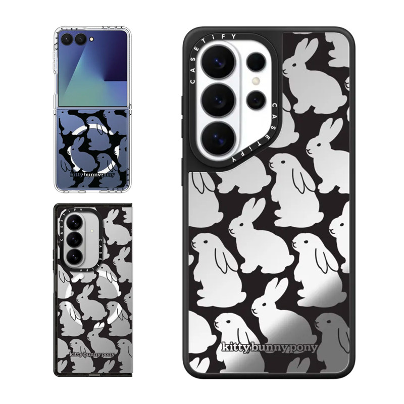 现货CASETiFY联名kittybunnypony小黑兔子适用三星S25/S26 Ultra手机壳Z Flip 7/Z Fold 6卡通可爱限量保护套