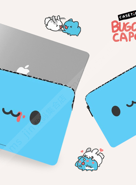 CASETiFY蓝色猫猫虫咖波大脸萌趣可爱卡通适用苹果iPad/MacBook Pro 13/16寸笔记本电脑包海绵内胆包袋防摔套