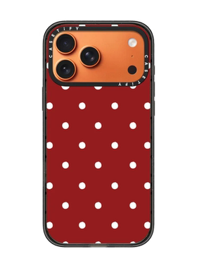现货CASETiFY红色经典圆点适用于苹果iPhone17 pro max磁吸手机壳16/15/14复古潮牌小众高级感13波点保护套12