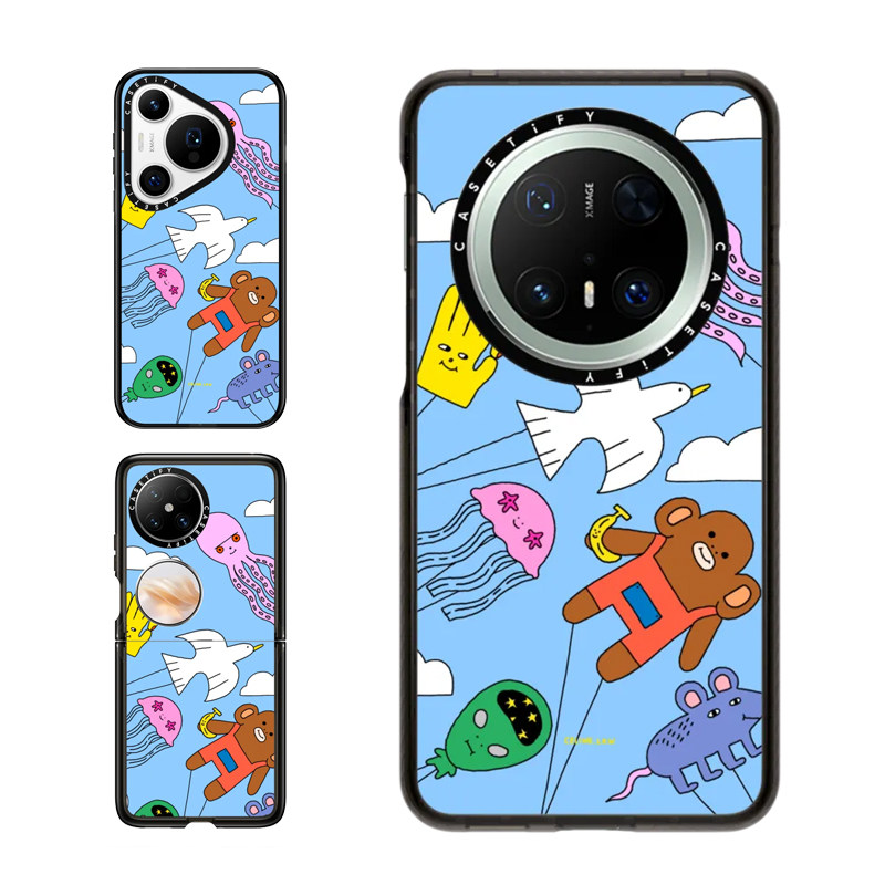 现货CASETiFY展翅高飞适用华为Pura 80 Pro手机壳Ultra/Pocket 2折叠Mate70Pro+小众趣味插画卡通可爱保护套