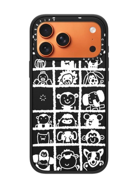 现货CASETiFY狂欢倒计时白色线条适用于苹果iPhone17 Pro Max磁吸手机壳16/15/14创意插画艺术13防摔保护套12