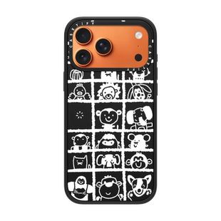 Max磁吸手机壳16 14创意插画艺术13防摔保护套12 Pro 现货CASETiFY狂欢倒计时白色线条适用于苹果iPhone17