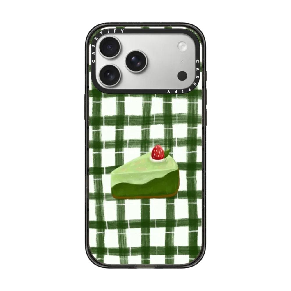 现货CASETiFY抹茶蛋糕清新绿色格子纹适用苹果iPhone17 pro max手机壳16/15/14磁吸13夏日超好看12保护套plus