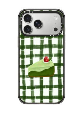 现货CASETiFY抹茶蛋糕清新绿色格子纹适用苹果iPhone17 pro max手机壳16/15/14磁吸13夏日超好看12保护套plus