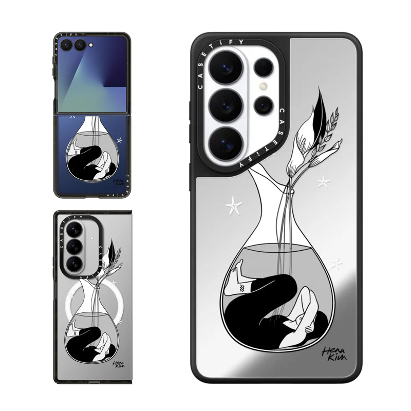 现货CASETiFY水瓶座适用三星S25/S26 Ultra手机壳Z Flip7/Z Fold 6/5暗黑童话风个性创意星座独特保护套s24+