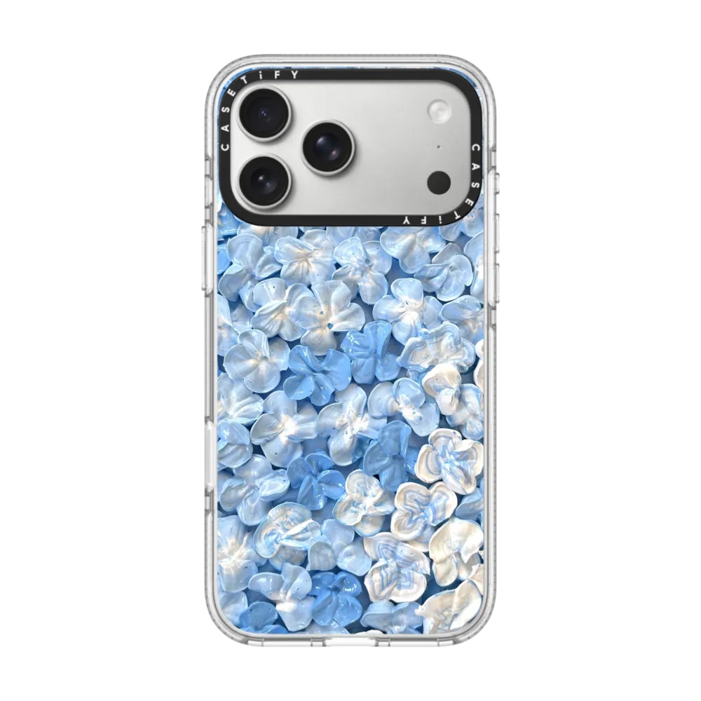 现货CASETiFY蓝色绣球花适用苹果iPhone17 pro max磁吸手机壳16/15/14创意潮牌13小众艺术高端防摔款保护套12