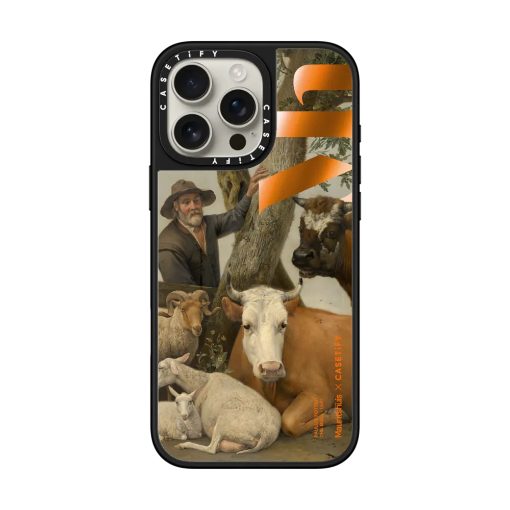 现货CASETiFY联名荷兰海牙博物馆公牛适用苹果iPhone16 pro max磁吸手机壳15/14/13时尚优雅艺术限量保护套12