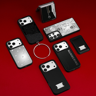 现货CASETiFY联名NUMBERING标志珠宝适用苹果iPhone17 Pro Max磁吸手机壳16/15/14时尚黑银中性奢华保护套13