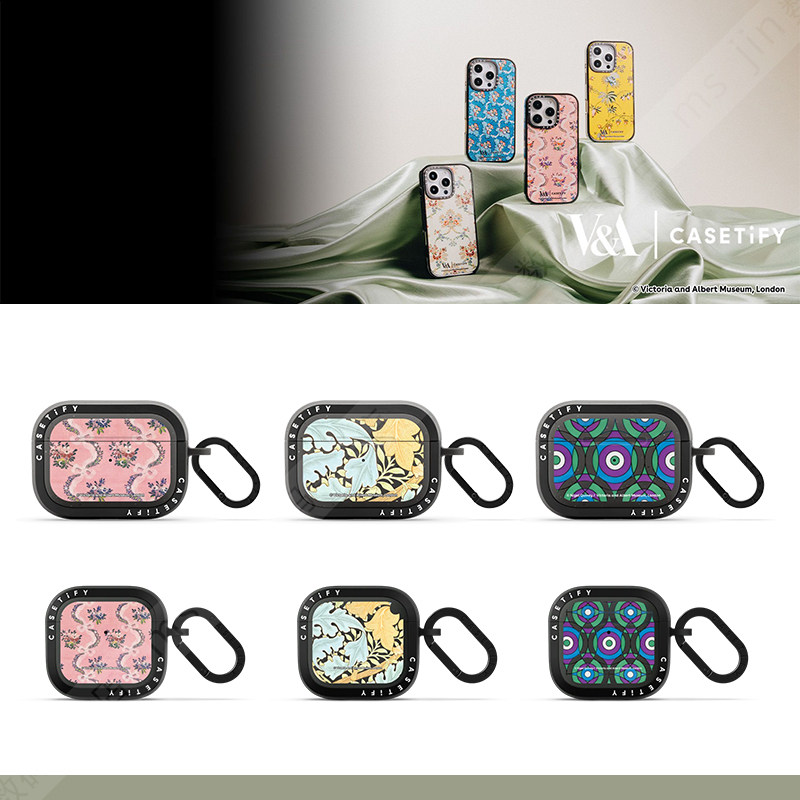 CASETiFY联名V&A博物馆艺术之美适用苹果Airpods pro 1/2代无线蓝牙耳机保护套Airpods3/4代限量款复古防摔壳