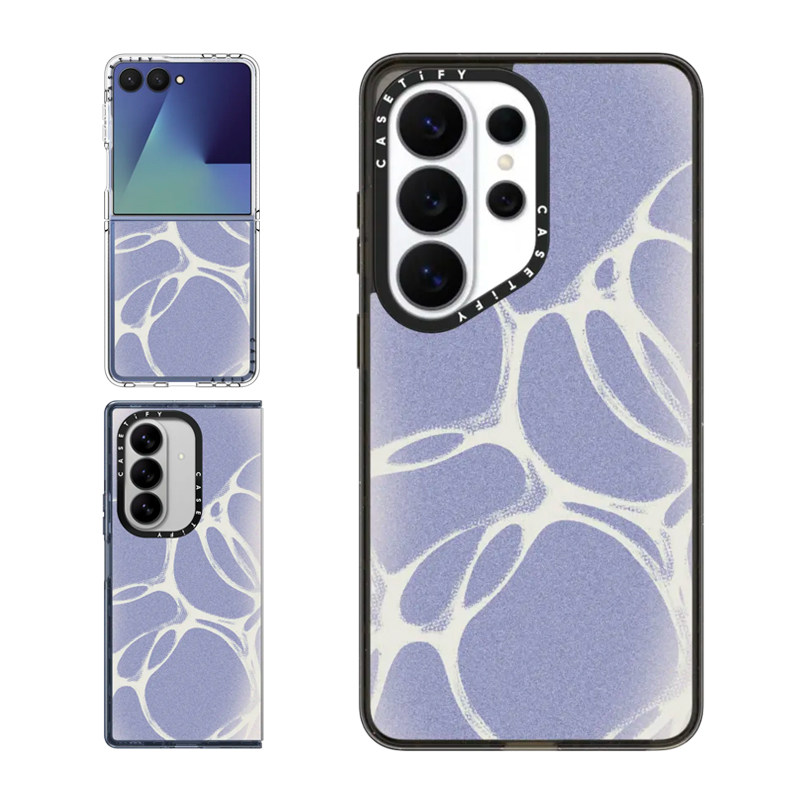 现货CASETiFY李沅禧ILLIT WONHEE气泡分子紫色适用三星S25/S26 Ultra手机壳Z Flip7/Z Fold 6/5时尚保护套s24