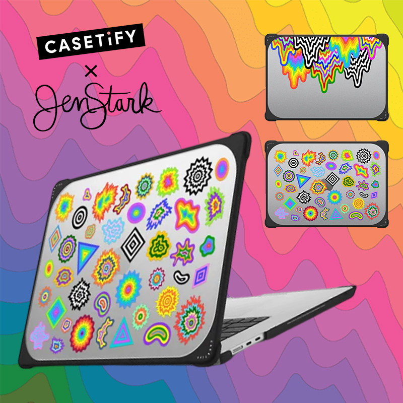 CASETiFY艺术家联名Jen Stark适用苹果MacBook Pro13/14/16寸电脑笔记本保护壳M3/M4套Air潮牌时尚全包防摔套