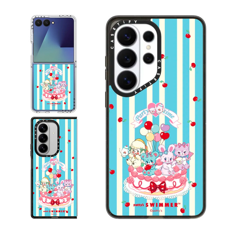 现货CASETiFY复古甜心SWIMMER莓果蛋糕适用三星S25/S26 Ultra手机壳Z Flip7/Z Fold 6/5可爱少女心保护套s24+