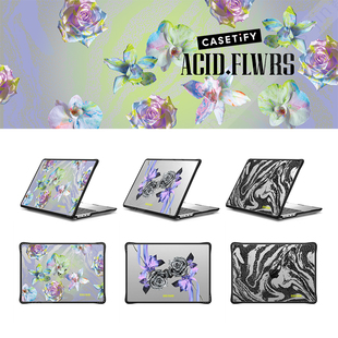 16寸电脑笔记本保护壳Air防摔套M3 CASETiFY植物图鉴系列ACID.FLWRS花卉艺术适用苹果MacBook Pro13