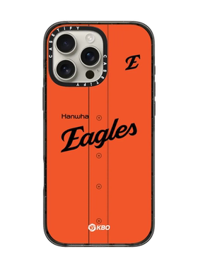 现货CASETiFY联名KBO棒球联盟EAGLES橙色球衣适用苹果iPhone16 pro max磁吸手机壳15/14/13限量高端保护套12