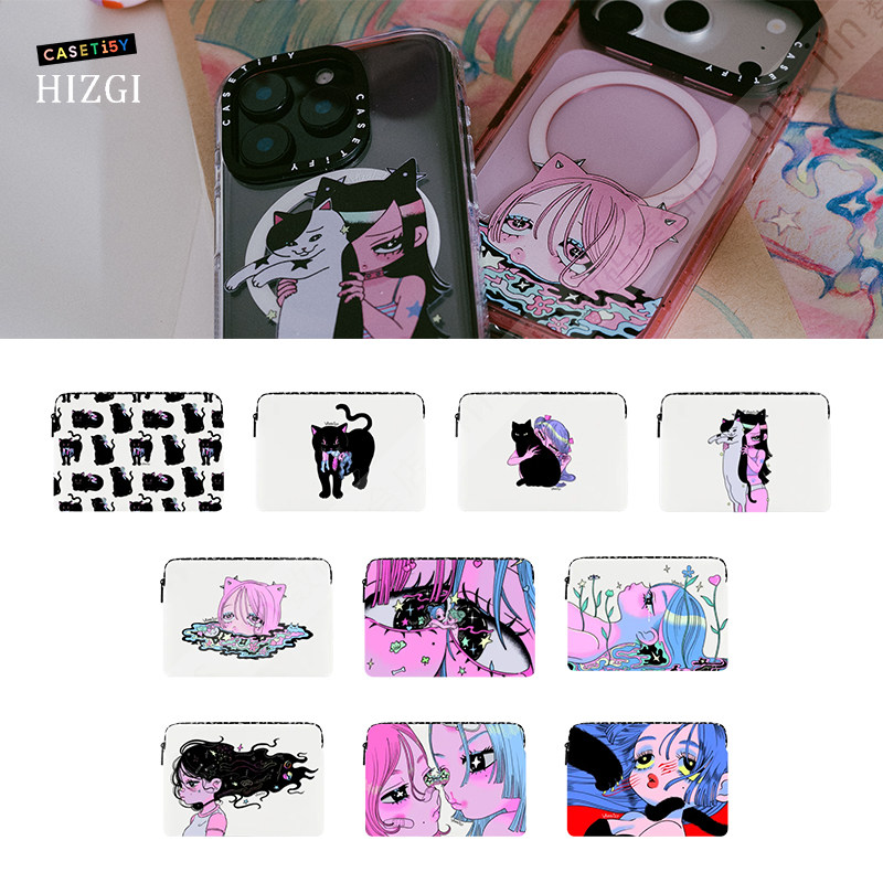 CASETiFY艺术家联名HIZGI时尚y2k插画适用苹果iPad/MacBook Pro 13/16寸笔记本电脑包海绵内胆包袋防摔保护套