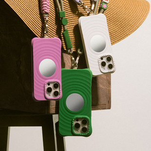 现货Essentials by CASETiFY波漾镜面手机壳是用苹果iPhone16 pro max磁吸保护套时尚潮牌简约波浪16pro高端