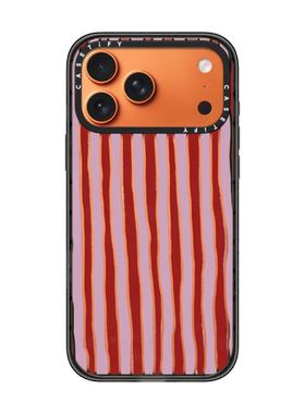 现货CASETiFY粉红色条纹适用于苹果iPhone17 Pro Max磁吸手机壳16/15/14时尚潮牌13小众高端12防摔保护套air