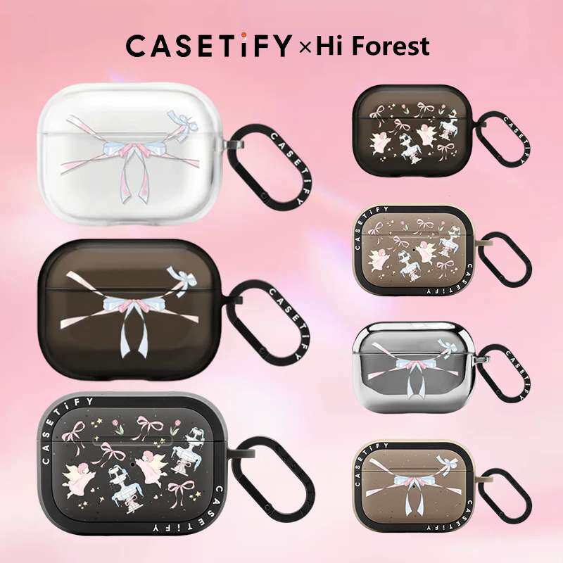 Hi Forest联名CASETiFY蝴蝶结天使适用苹果Airpods pro2代无线蓝牙耳机保护套Airpods 3/4代甜美可爱防摔壳子