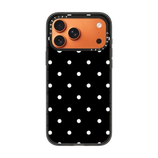 现货CASETiFY黑底经典波点圆点适用苹果iPhone17 pro max磁吸手机壳16/15/14时尚潮牌13简约全包防摔保护套12