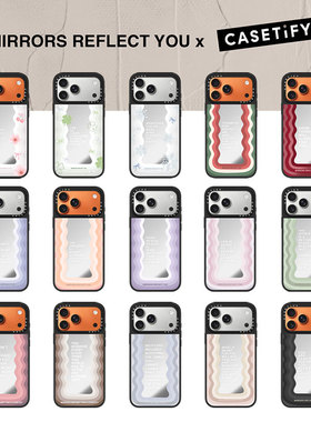 现货Mirrors Reflect You x CASETiFY励志语录适用苹果iPhone17pro max磁吸手机壳16/15/14明星13网红波浪air