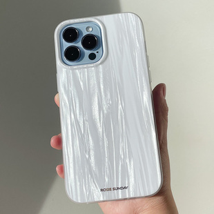 max手机壳简约ins风 pro ROSIE SUNDAY白色贝母适用苹果iPhone13