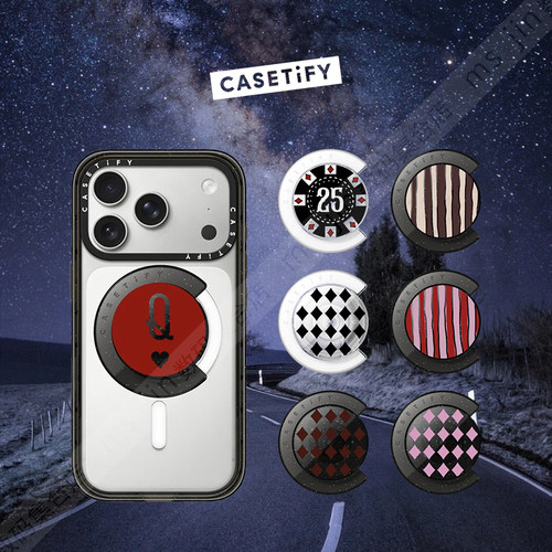 CASETiFY撞色条纹磁吸手机支架