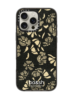 现货CASETiFY联名ba&sh黑色波西米亚Aure Line适用苹果iPhone16 pro max磁吸手机壳15/14/13优雅轻奢保护套12