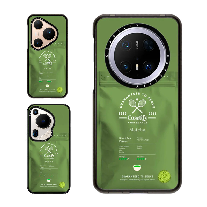 现货CASETiFY网球俱乐部绿茶粉袋适用华为Pura 80 Pro手机壳Ultra/Pocket 2折叠Mate70Pro+时尚潮牌ins保护套