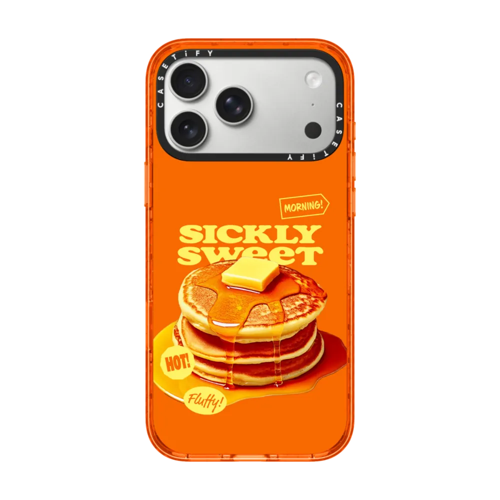 现货CASETiFY病态甜煎饼绚丽橙色适用于苹果iPhone17 pro max手机壳16/15/14磁吸13个性高端12防摔保护套air