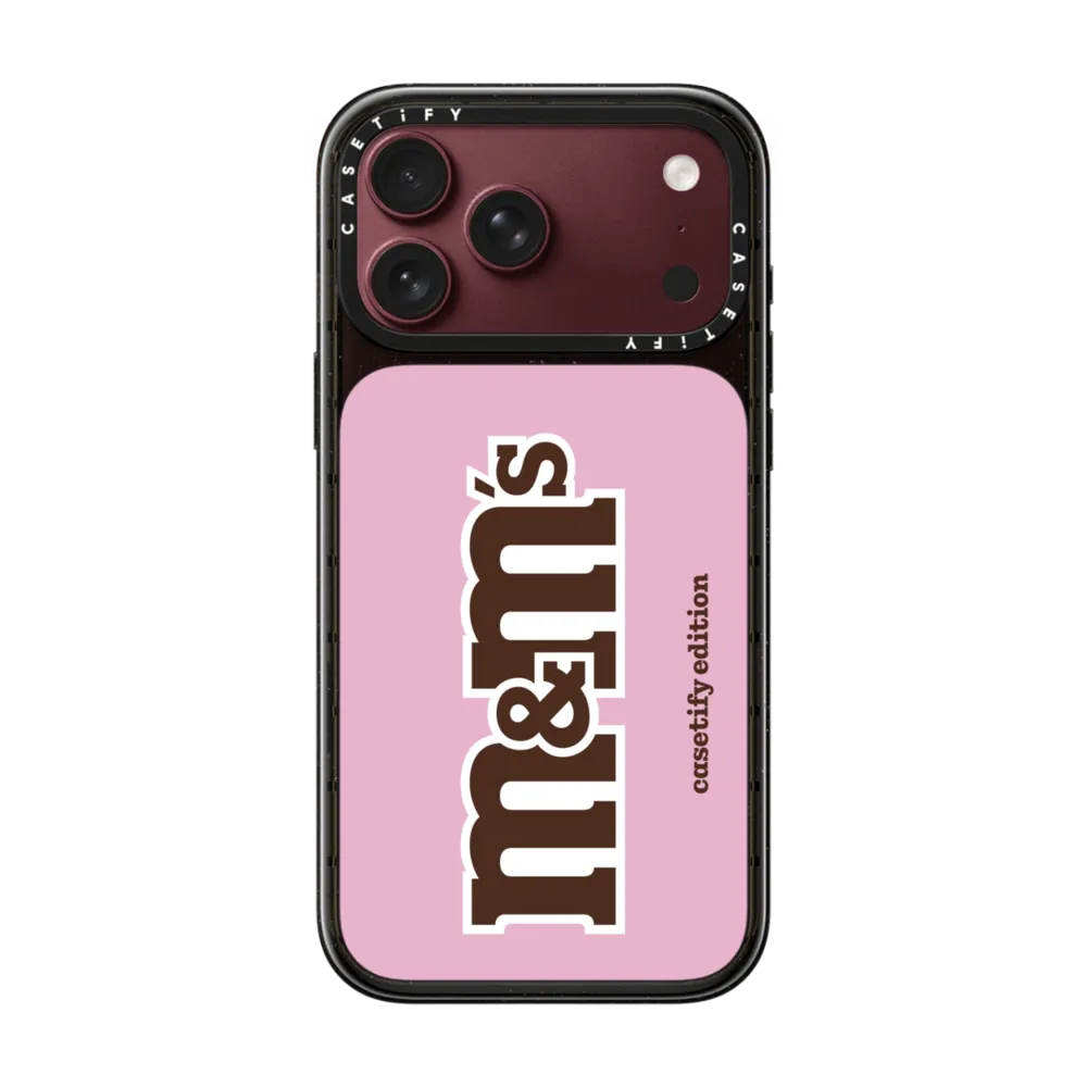 现货CASETiFY联名M&M'S糖果系M豆经典标志粉色适用苹果iPhone18 pro max磁吸手机壳17/16/15趣味限量保护套14