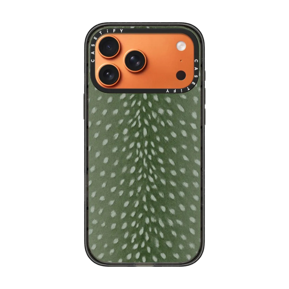 现货CASETiFY绿色动物鹿纹适用于苹果iPhone17 pro max磁吸手机壳16/15/14自然美学小众高级感13防摔保护套12