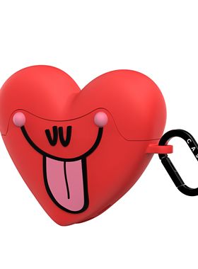 现货CASETiFY珍藏版Jon Burgerman红色爱心汉堡适用苹果AirPods pro 2代无线蓝牙耳机保护套立体硅胶防摔软壳