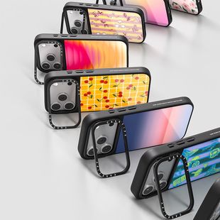 现货CASETiFY个性化定制晶釉支架框适用苹果iPhone17 Pro Max磁吸手机壳16/15简约净版MagSafe兼容防摔保护套