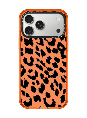 现货CASETiFY橙色底黑色豹纹适用于苹果iPhone17 pro max磁吸手机壳16/15/14个性潮流13小众高端防摔保护套12